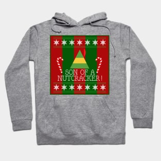 Son Of A Nutcracker Elf Quote Christmas Knit Hoodie